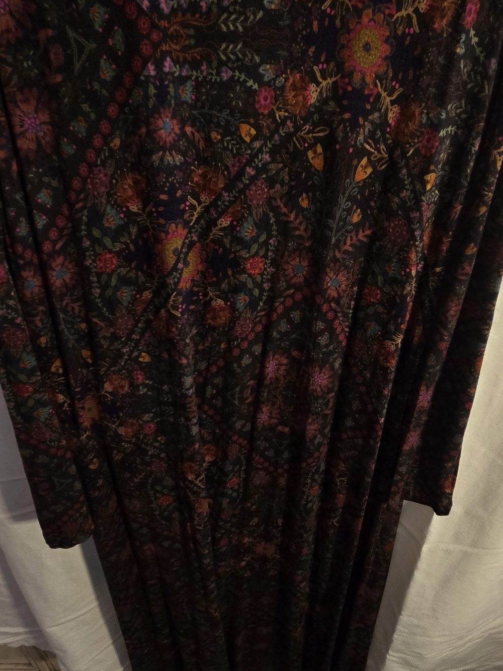 NATURAL LIFE Multicolor Floral Print Long Sleeve Maxi Dress **POCKETS** - Picture 3 of 6